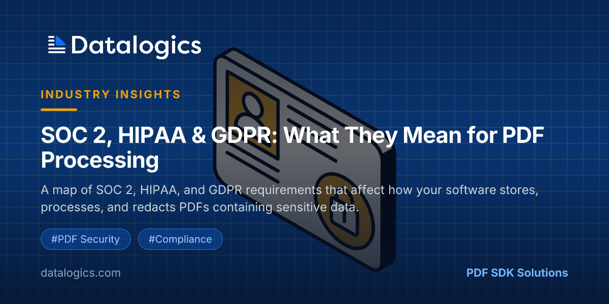 PDFs Processing and SOC 2, HIPAA & GDPR