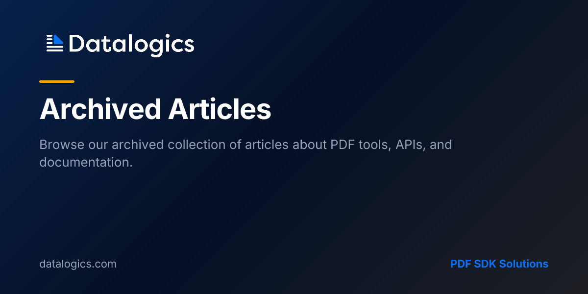 Archived Articles