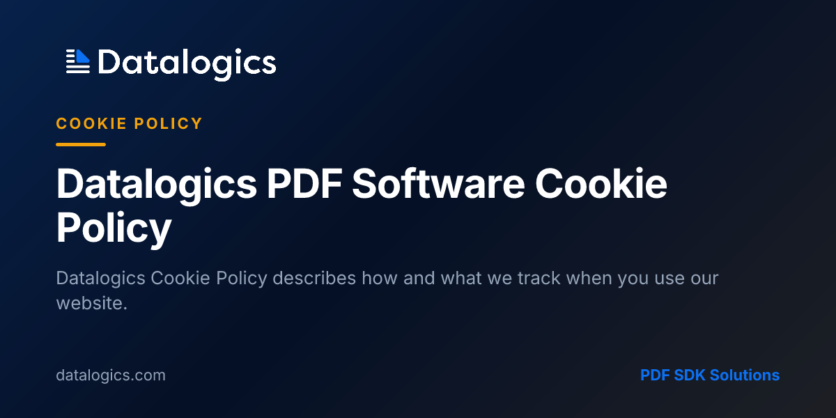 Datalogics PDF Software Cookie Policy