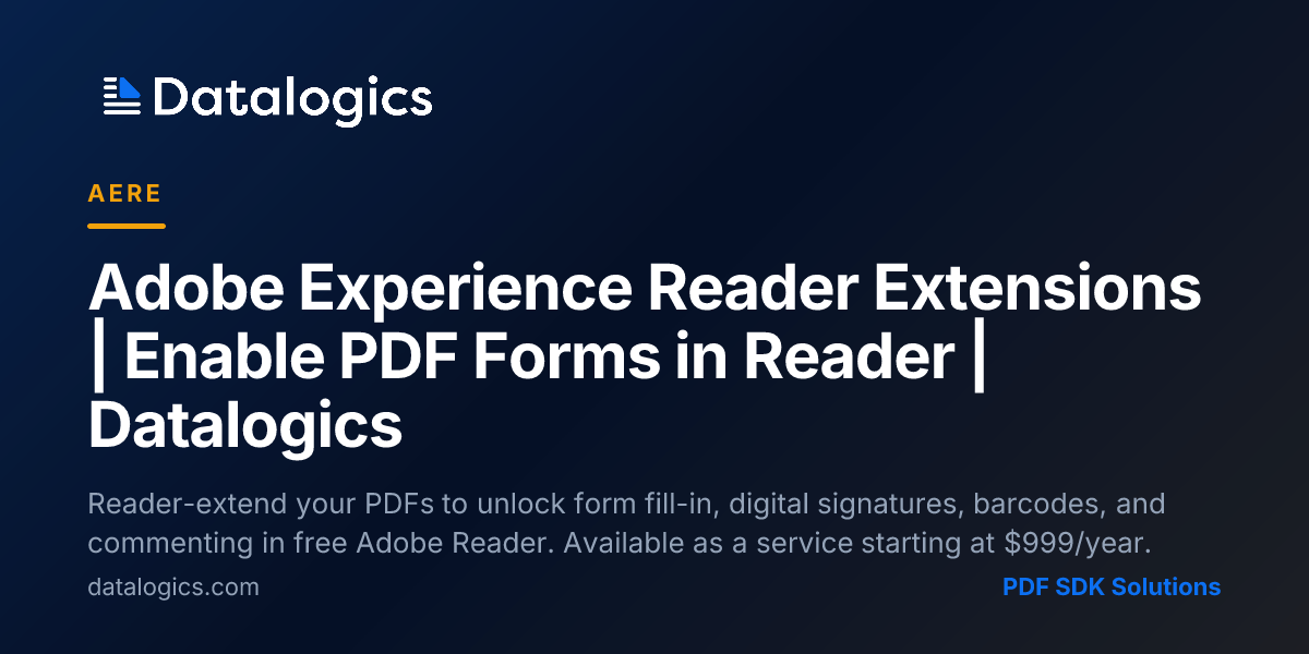 Adobe Experience Reader Extensions | Enable PDF Forms in Reader ...